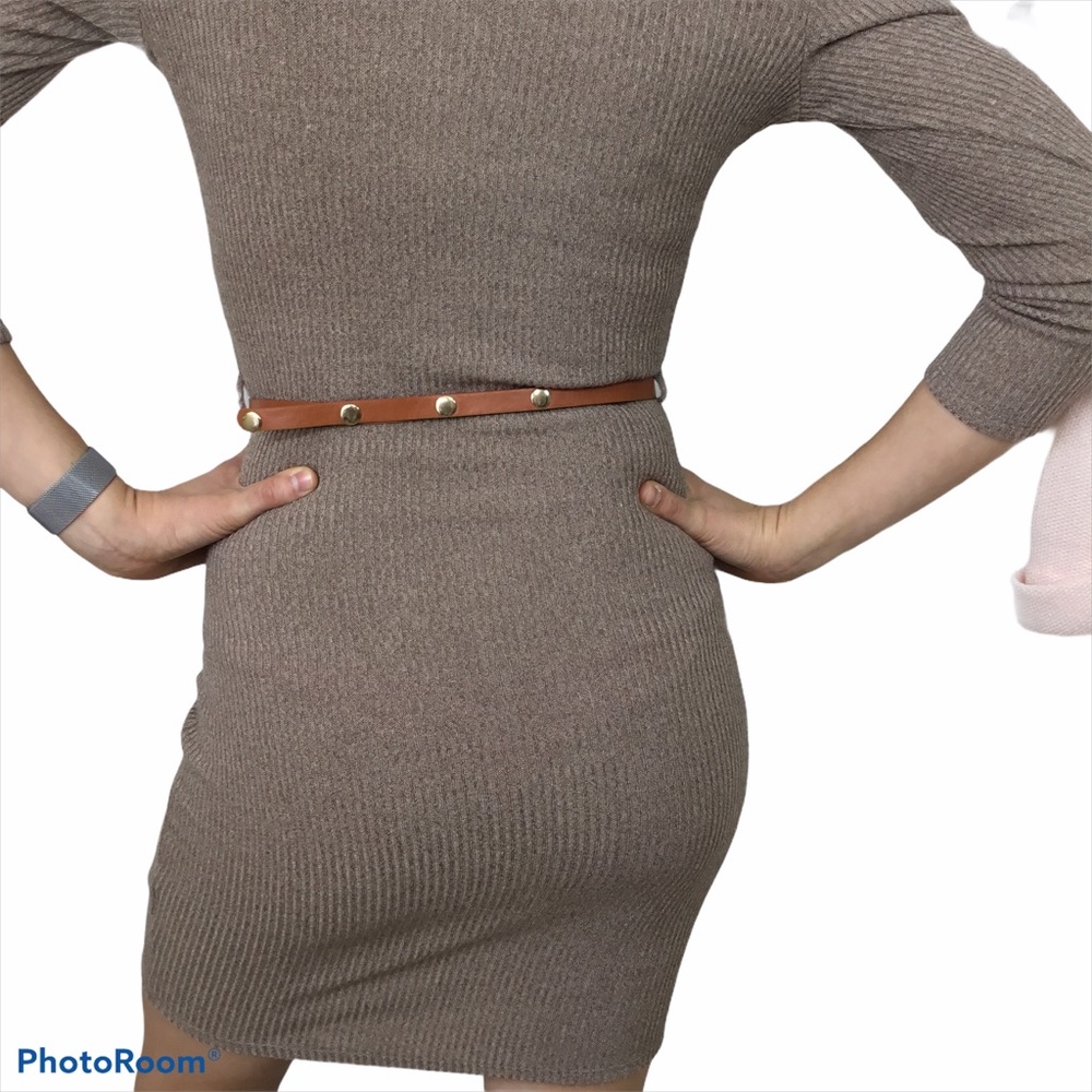 C’est Toi tan long sleeve turtleneck sweater dress - Picture 5 of 10